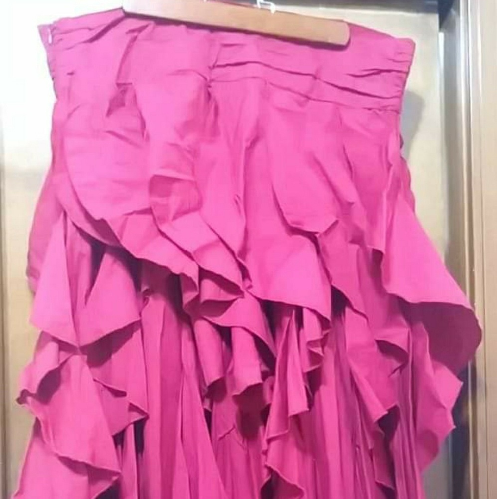 Pinup skirt red ruffles